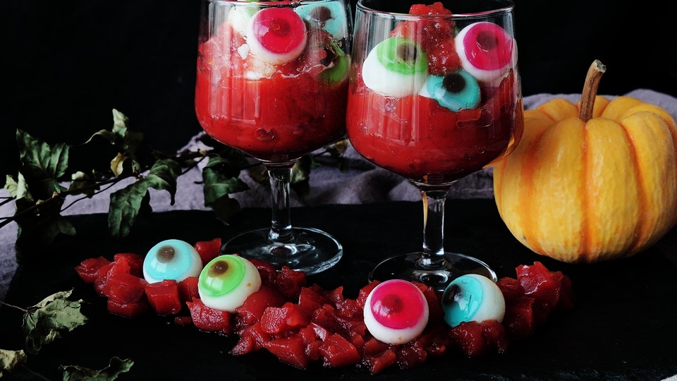 怖いハロウィンゼリーのレシピ